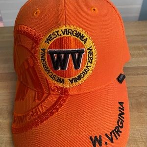 Preowned “West Virginia” Hat/Cap One Size Fits All. Color Orange. Check Pictures